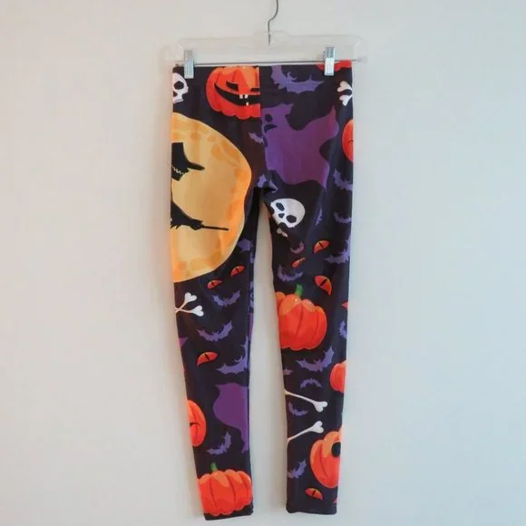FIERCEPULSE Halloween Witch Leggings Pumpkin Goth Punk Alt Cosplay - Size S - Picture 9 of 14